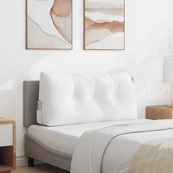 vidaXL R&uuml;cken Kissen Wei&szlig; 100 x 24 x 50 cm Stoff