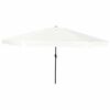 vidaXL Garten-Sonnenschirm Sand 394 x 394 x 248 cm Polyester und Stahl