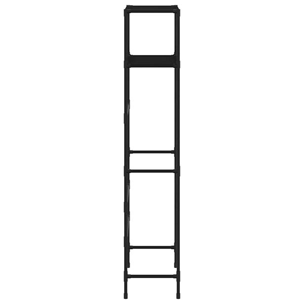 vidaXL Toilettenregal 2 Ablagen Schwarz 53,5x28x143 cm Eisen