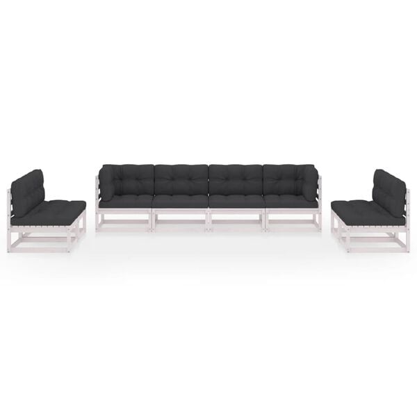 vidaXL 8-tlg. Garten-Lounge-Set mit Kissen Kiefer Massivholz