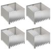 vidaXL Raseneinfassung 4 stk. 60 x 60 x 35 cm Stahl Silber