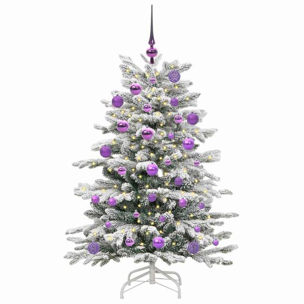 vidaXL K&uuml;nstlicher klappbarer Weihnachtsbaum Wei&szlig; 120 cm PE und PVC
