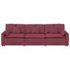 vidaXL Modulares Sofa mit Kissen Weinrot