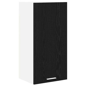 vidaXL H&auml;ngeschrank Riga Schwarze Eiche und Wei&szlig; 40 x 31 x 80 cm