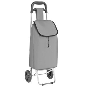 vidaXL Einkaufswagen Grau 35 x 28 x 92 cm Oxford-stoff