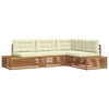 vidaXL Outdoor-Sofagarnitur mit Kissen 4 St&uuml;ck Natur und Creme