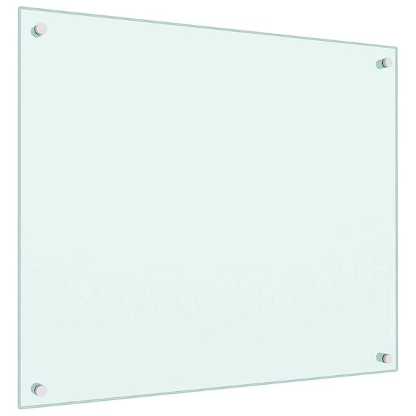 vidaXL K&uuml;chenr&uuml;ckwand Milchwei&szlig; 70x60 cm Hartglas