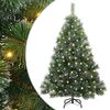 vidaXL K&uuml;nstlicher Weihnachtsbaum mit 150 LEDs Gr&uuml;n 120 cm PE und PVC