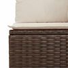 vidaXL Gartensofa mit Kissen 3-Sitzer Braun Poly Rattan