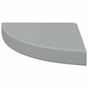 vidaXL Eck-Schweberegale 4 Stk. Grau 25x25x3,8 cm MDF