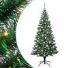 vidaXL K&uuml;nstlicher vorbeleuchteter Weihnachtsbaum Gr&uuml;n 210 cm