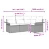 vidaXL Gartensofa-set mit Speicher 4 pcs Schwarz Poly-Rattan