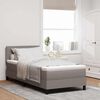 vidaXL Boxspringbett mit Matratze mit LED Taupe 90 x 200 cm Stoff