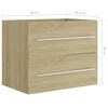 vidaXL Waschbeckenunterschrank Sonoma-Eiche 60x38,5x48cm Holzwerkstoff