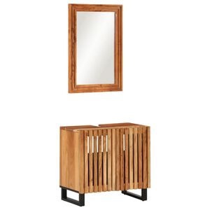 vidaXL 2-tlg. Badm&ouml;bel-Set Massivholz Akazie