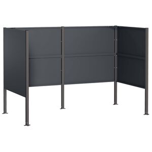 vidaXL M&uuml;lltonnen-Sichtschutz 167 x 85 x 113 cm Stahl Anthrazit