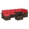 vidaXL Sofa Set 8 stk. Braun Poly-Rattan