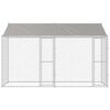 vidaXL Hundekäfig Silber 400 x 200 x 256 cm Verzinkter Stahl