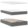 vidaXL Ottoman-Bett mit Matratze Dunkelgrau 120x200 cm Stoff