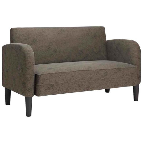 vidaXL Zweisitzer-Sofa Dunkelgrau 110 cm Kunstleder