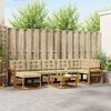 vidaXL Outdoor-Sofagarnitur mit Kissen 8 pcs Natur und Beige