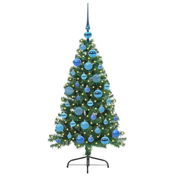 vidaXL K&uuml;nstlicher vorbeleuchteter Weihnachtsbaum Gr&uuml;n 120 cm PVC