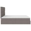 vidaXL Ottoman-Bett mit Matratze & LEDs Taupe 160x200 cm Stoff