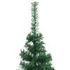 vidaXL Eckiger k&uuml;nstlicher Weihnachtsbaum Gr&uuml;n 210 cm PVC und Metall