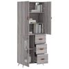 vidaXL Highboard Grau Sonoma 69,5x34x180 cm Holzwerkstoff