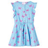 vidaXL Kinderkleid mit Kn&ouml;pfen &Auml;rmellos Blau 128