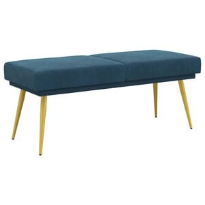 vidaXL Doppellagige Bank Blau 120 x 45 x 46 cm Samt