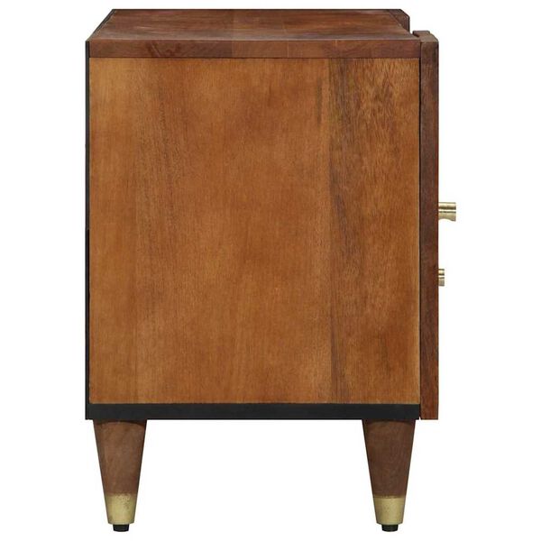 vidaXL TV-Schränk mit Tür Honigbraun 105 x 33 x 46 cm Massivholz Mango