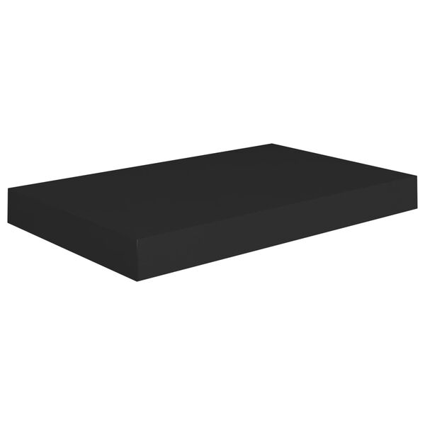 vidaXL Schweberegale 4 Stk. Schwarz 40x23x3,8 cm MDF