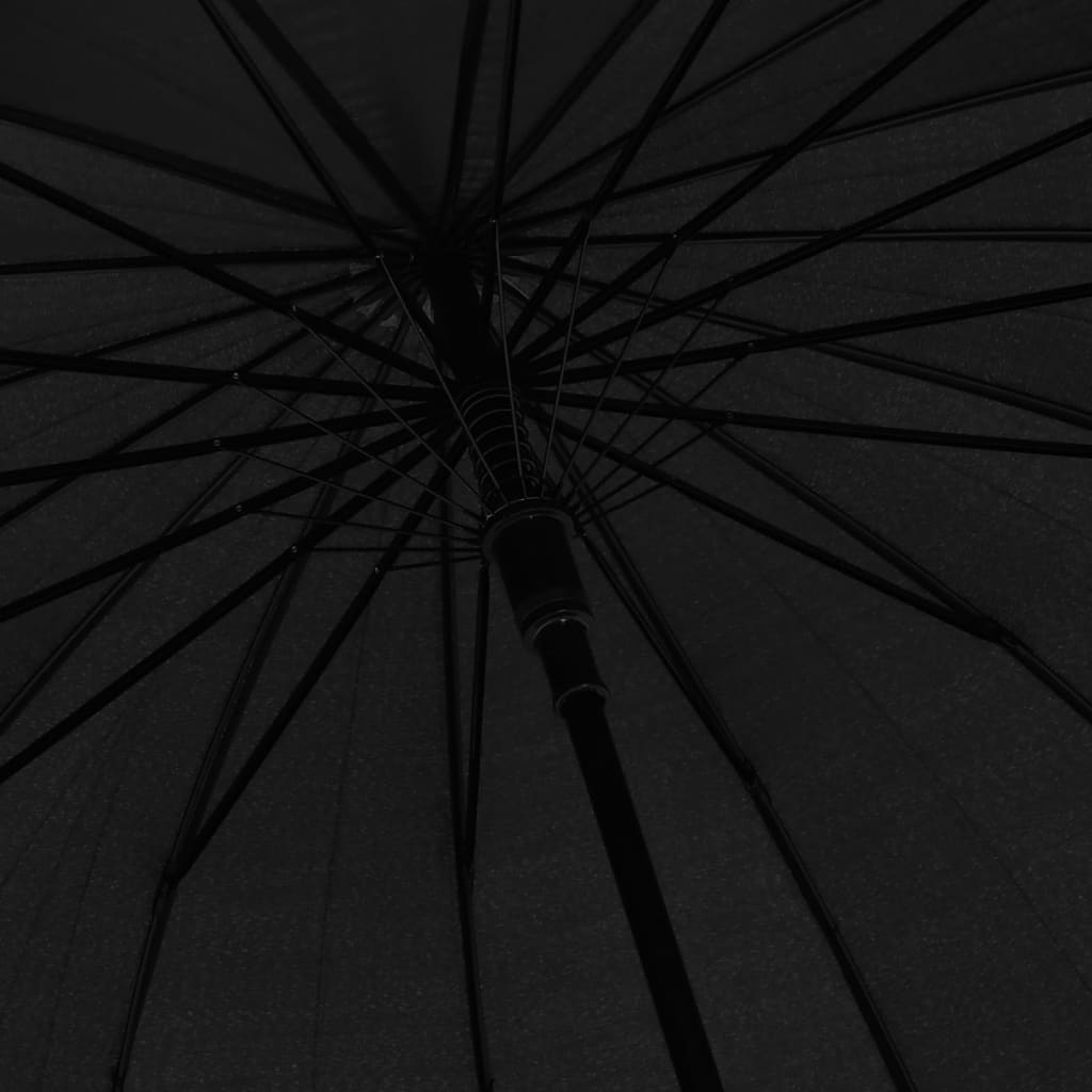 vidaXL Regenschirm Automatisch Schwarz 120 cm