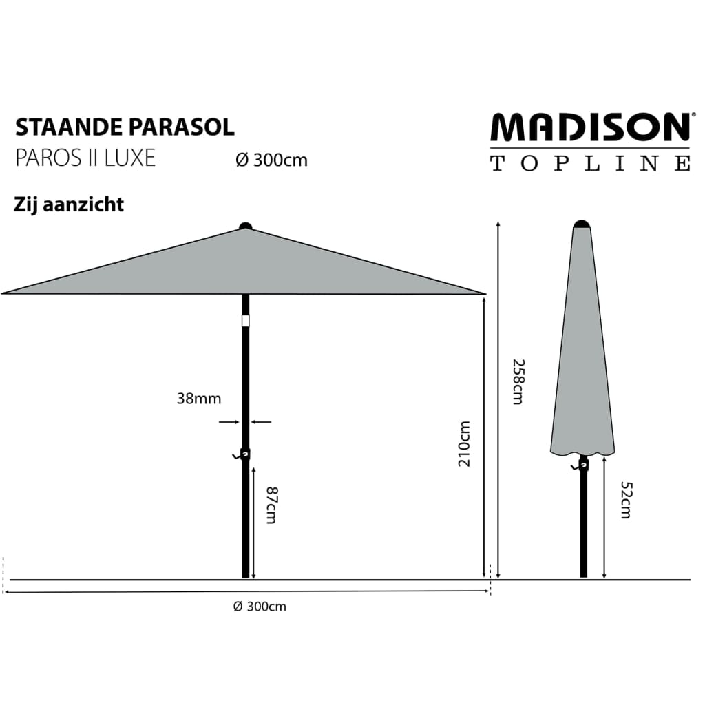 Madison Sonnenschirm Paros II Luxe 300 cm Taupe