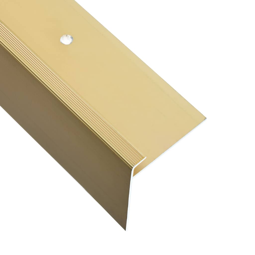 vidaXL Treppenkanten in F-Form 15 Stk. Aluminium 134 cm Golden