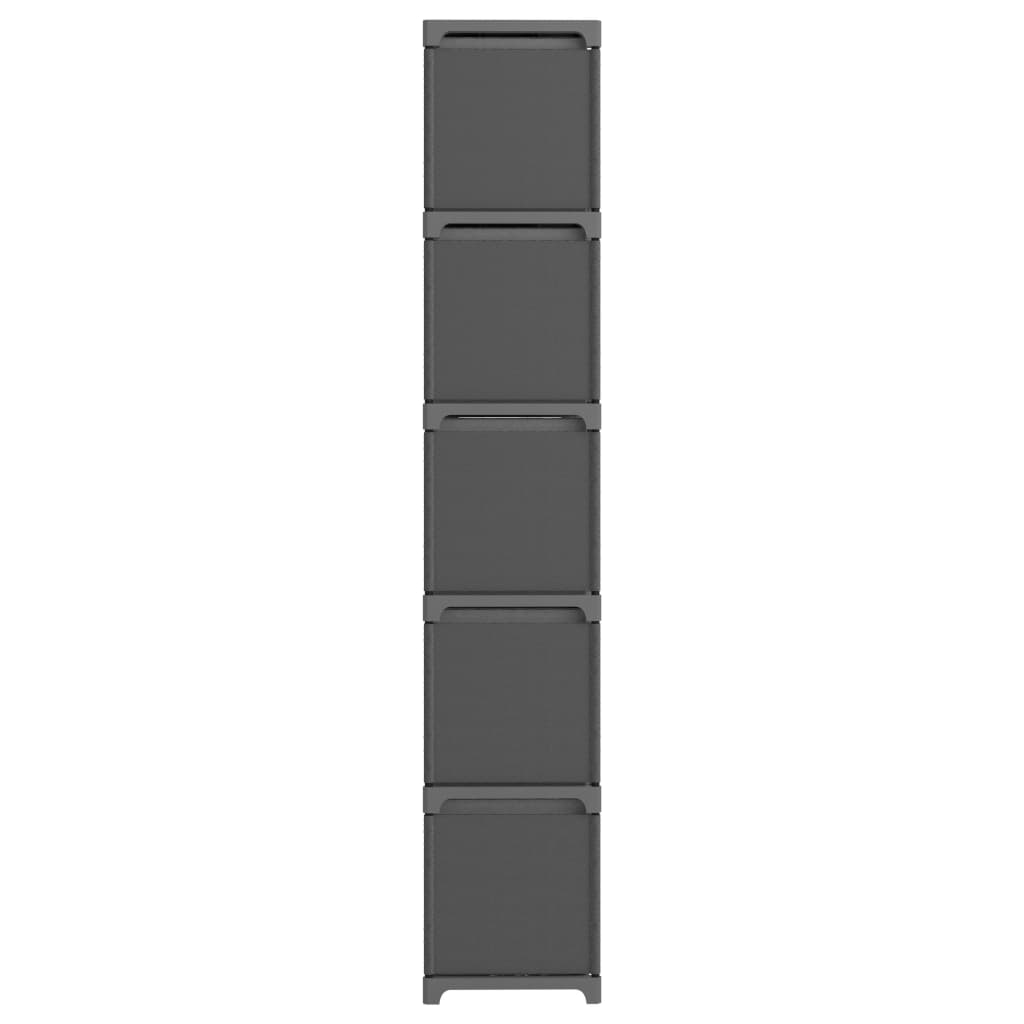 vidaXL Würfelregal mit 15 Boxen Grau 103x30x175,5 cm Stoff