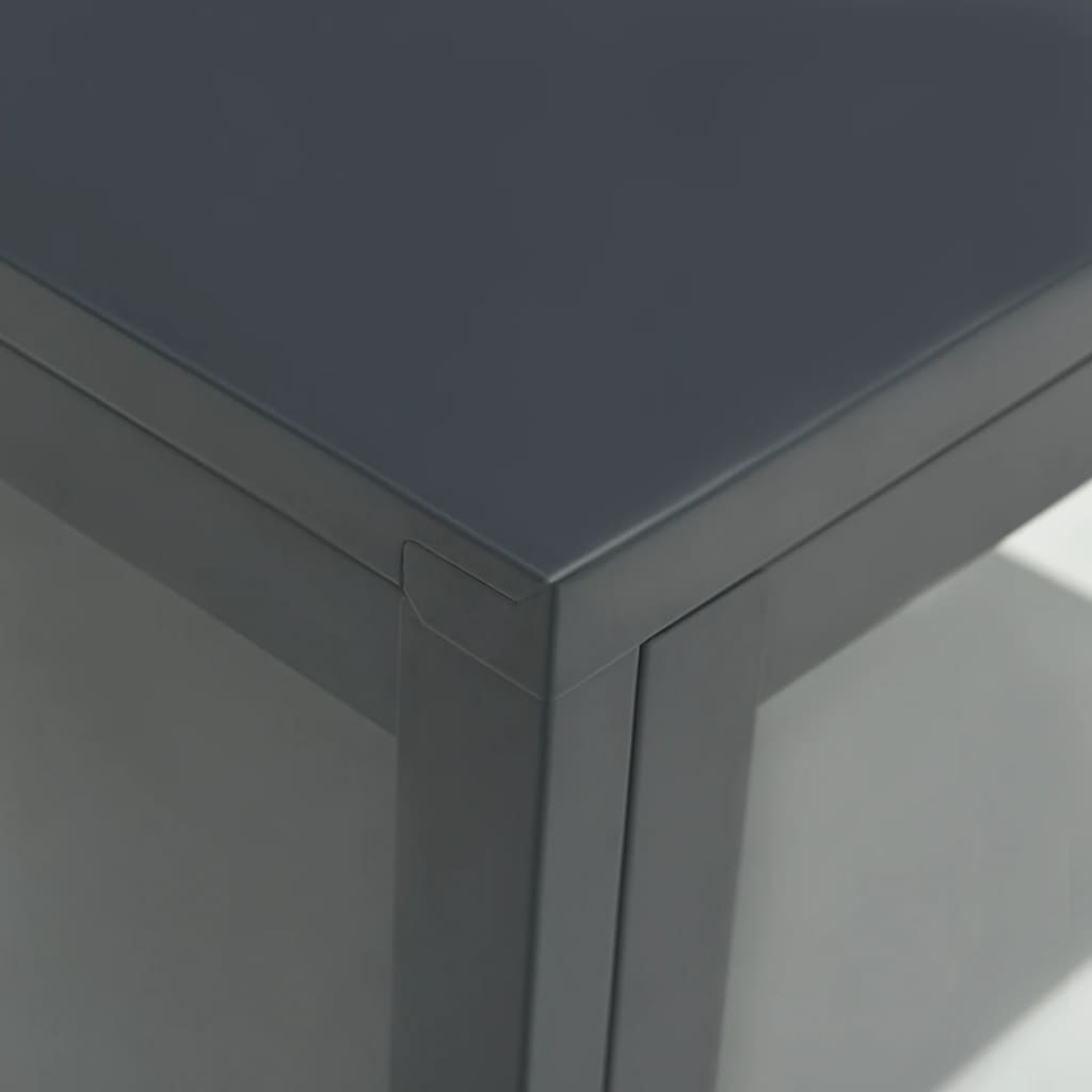 vidaXL Sideboard Anthrazit 38x35x70 cm Stahl und Glas