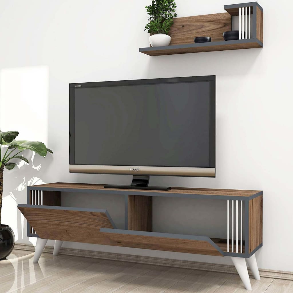 Homemania TV-Schrank Nicol 120x31x42 cm Walnuss