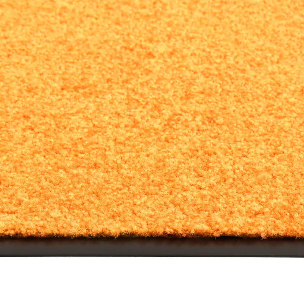 vidaXL Fußmatte Waschbar Orange 90x150 cm
