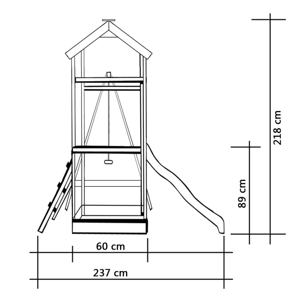 vidaXL Spielturm 242x237x218 cm Imprägniertes Holz