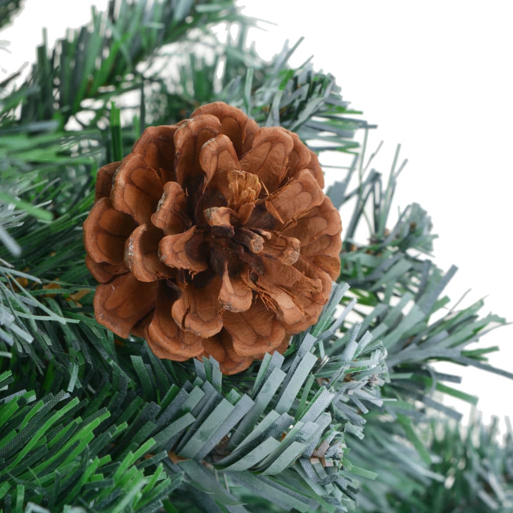 vidaXL Weihnachtsbaum Gefrostet mit LEDs & Zapfen 150 cm