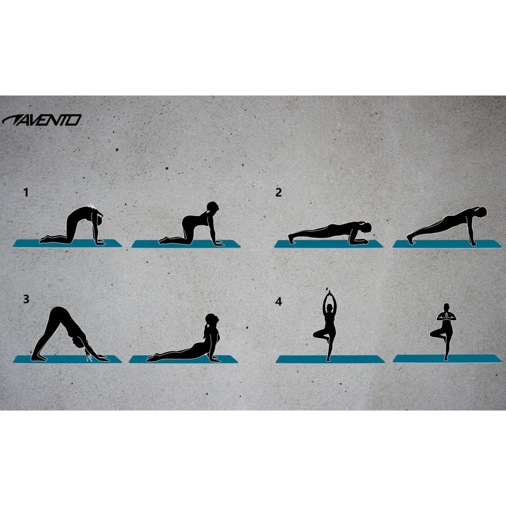 Avento Fitness/Yoga-Matte Schwarz
