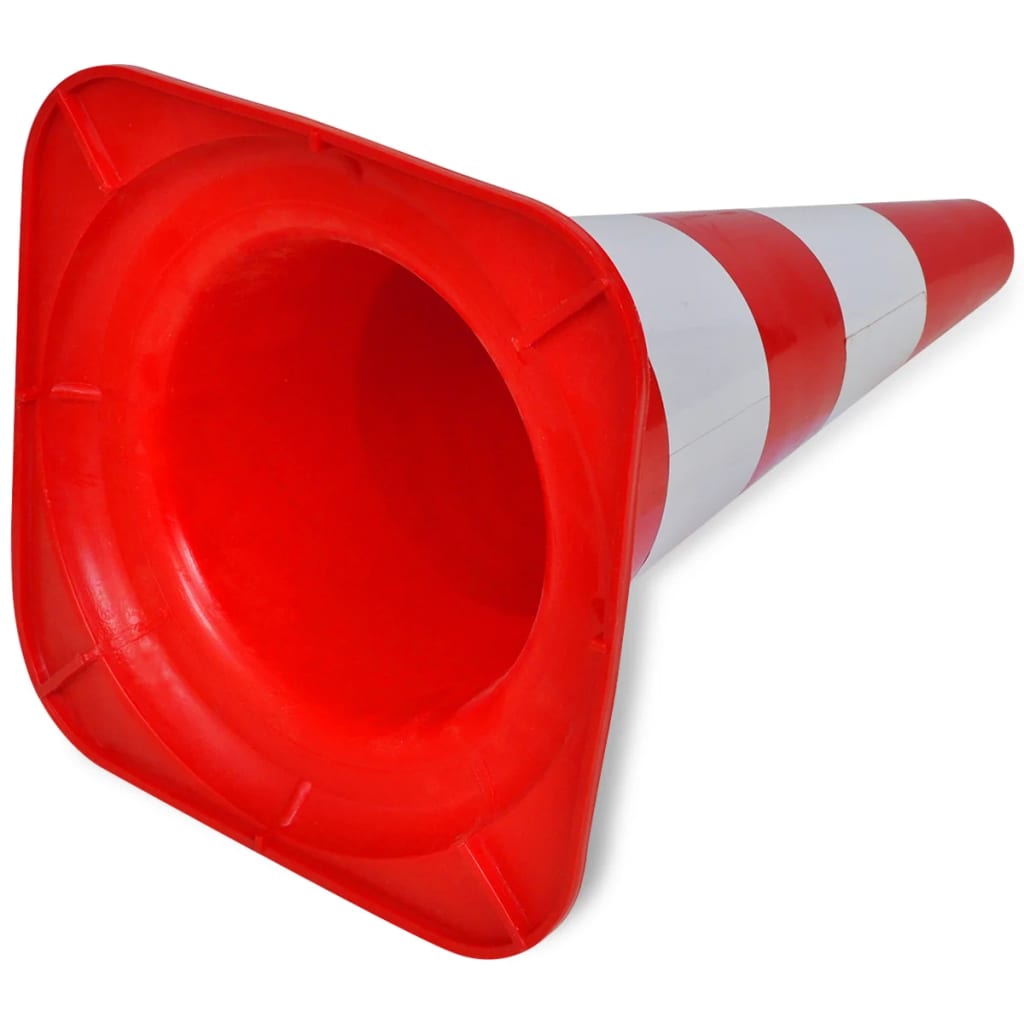 vidaXL Verkehrskegel 10 Stk. Reflektierend Rot und Weiß 50 cm