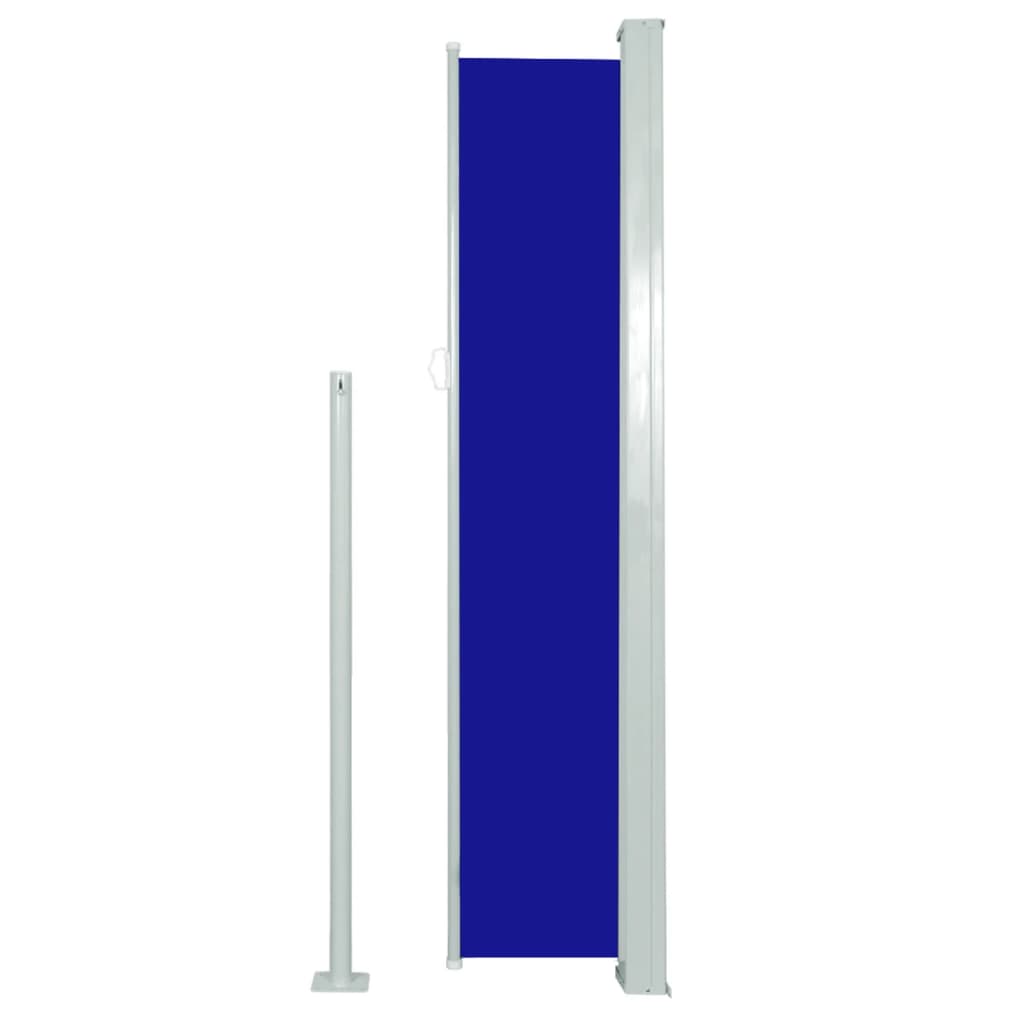 vidaXL Seitenmarkise Ausziehbar 160x500 cm Blau