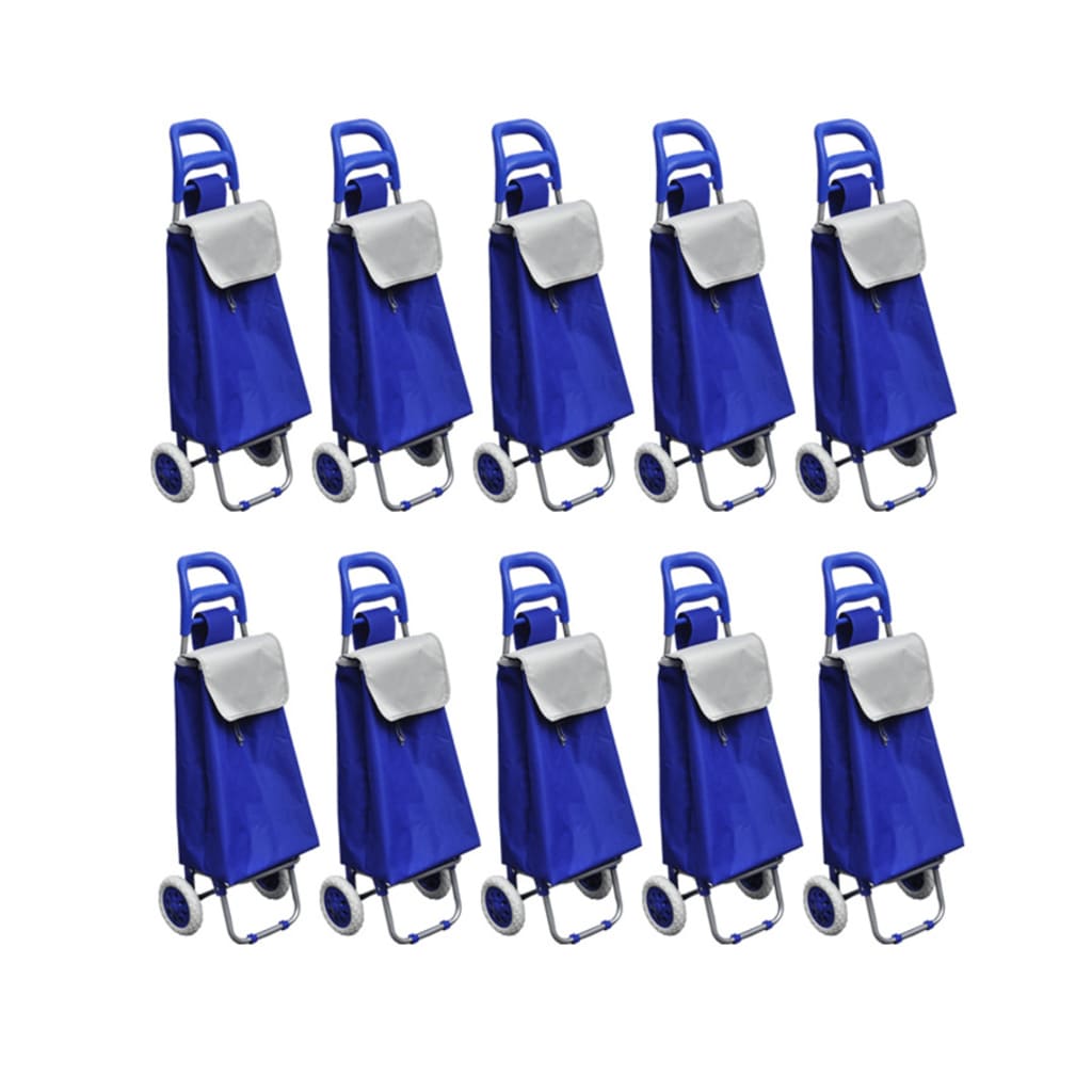 Einkaufstrolley blau (Set von 10 Stück)