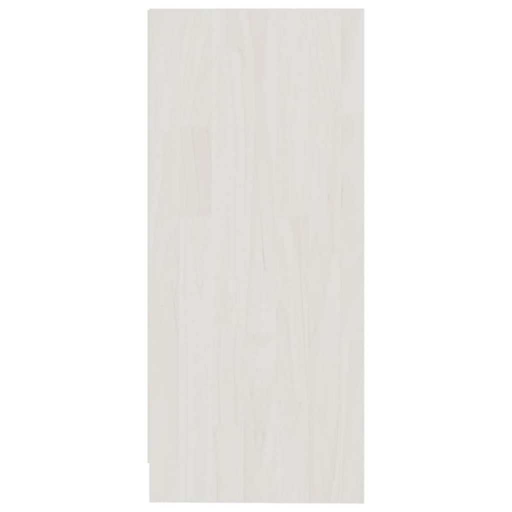 vidaXL Beistellschrank Weiß 35,5x33,5x76 cm Massivholz Kiefer
