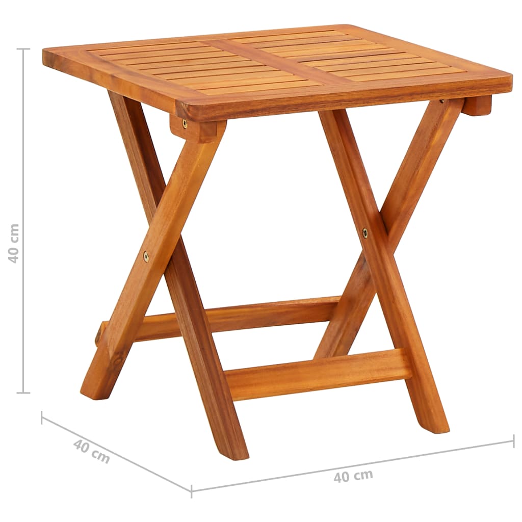 vidaXL Sonnenliege mit Tisch und Auflage Akazie Massivholz