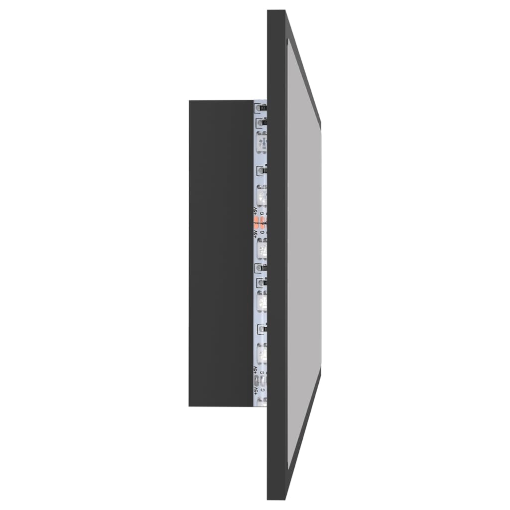 vidaXL LED-Badspiegel Grau 100x8,5x37 cm Acryl