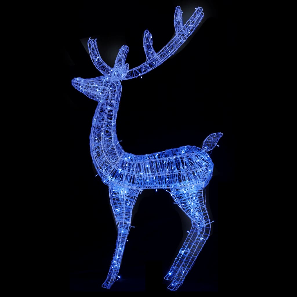 vidaXL XXL Rentiere Weihnachtsdekoration Acryl 250 LED 2 Stk. 180 cm
